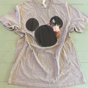 Floral Mickey T-shirt. Unisex XL